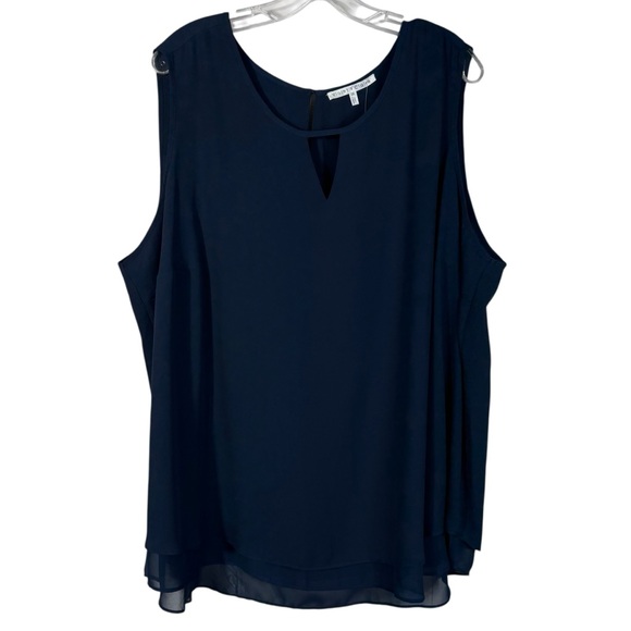 Violet & Claire Tops - Violet & Claire Navy Blue Sleeveless Lightweight Plus Size Top NWT 3X Office